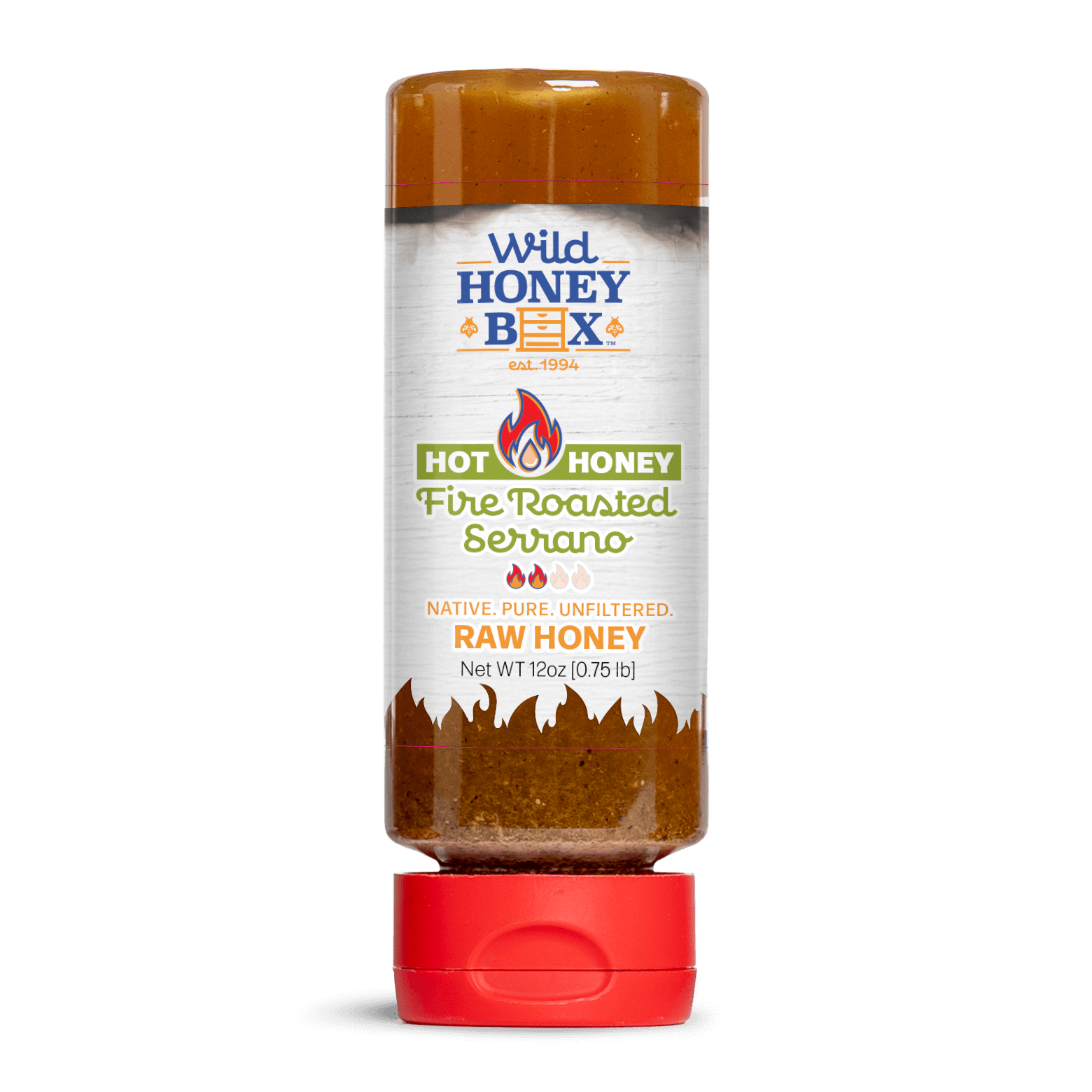 Fire Roasted Serrano Hot Honey bottle image