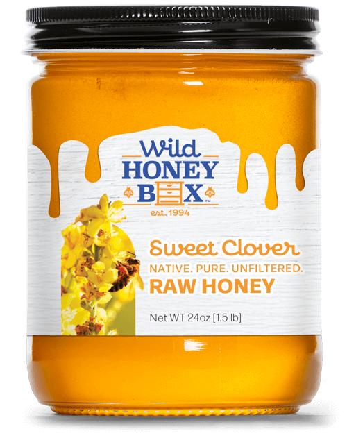 Liquid Sweet Clover Honey image in 24oz jar.