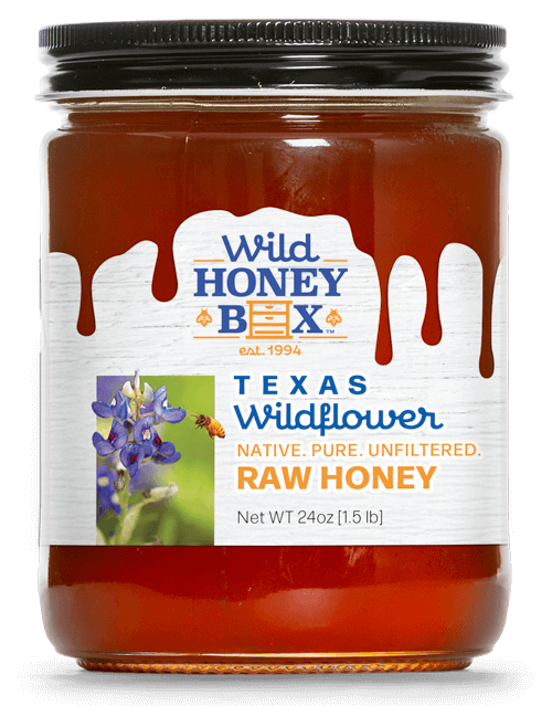 Liquid Texas Wildflower Honey image in 24oz jar.